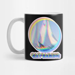 Cat on the Sea,Cat Sticker Mug